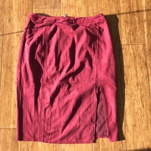 BEAUTIFUL MAROON SUEDE SKIRT